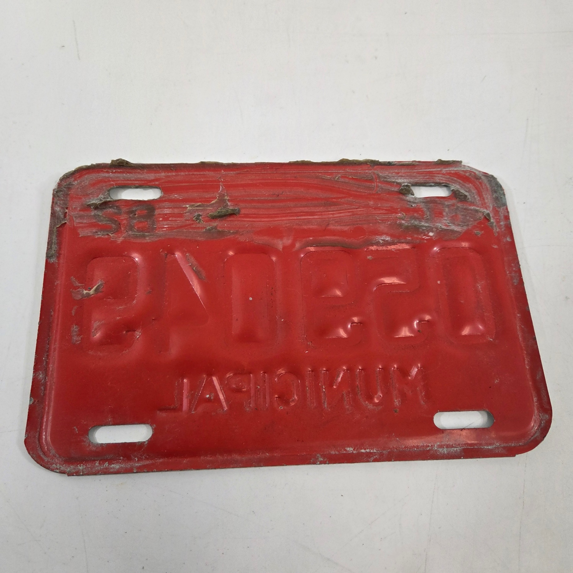 1982 Municipal License Plate - image 2 of 2