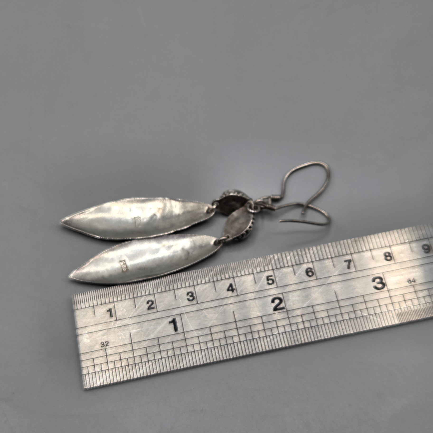 Sterling Silver Earrings w/ Gold Plating - image 6 of 6