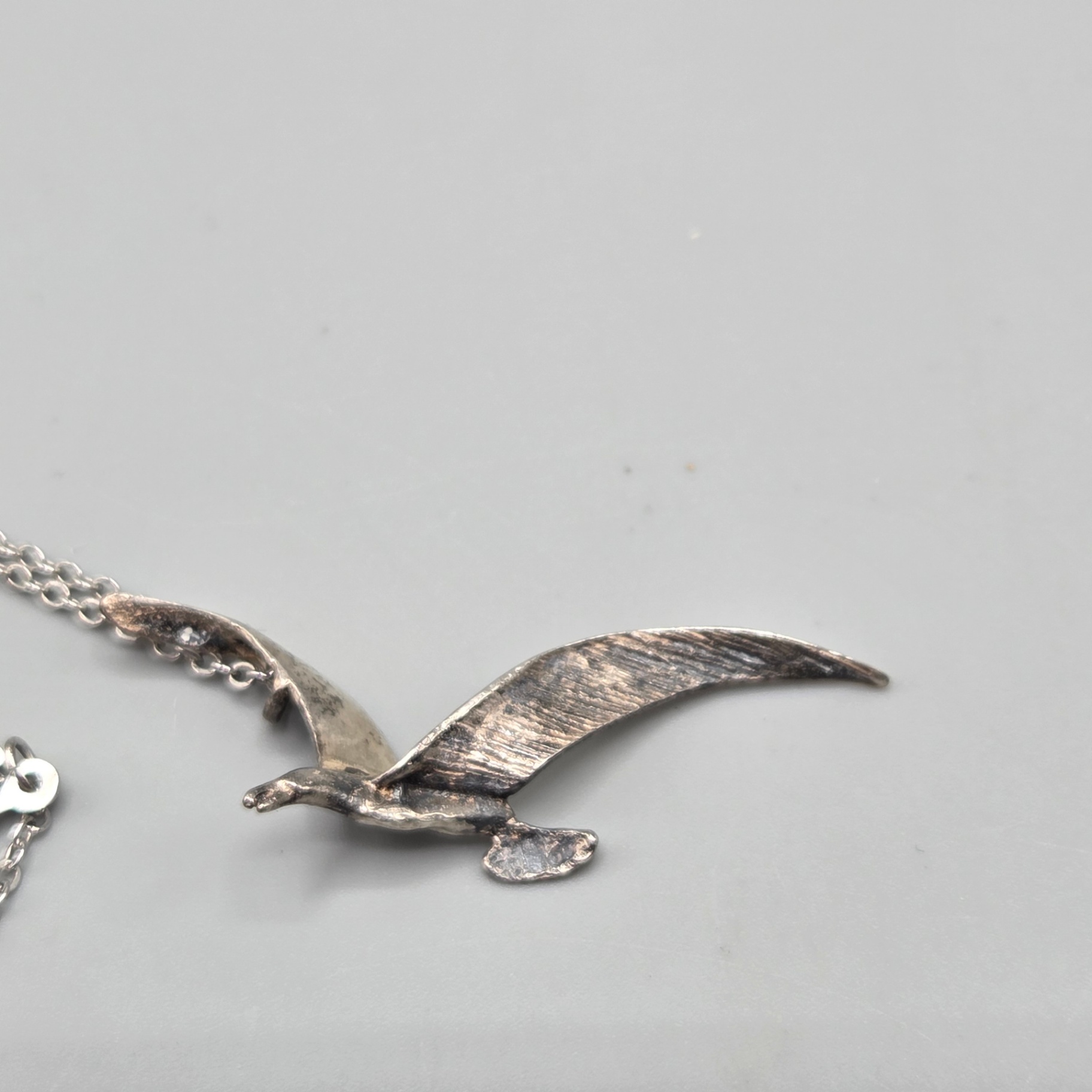 Sterling Silver Seagull Necklace 3.3 Grams - image 2 of 6
