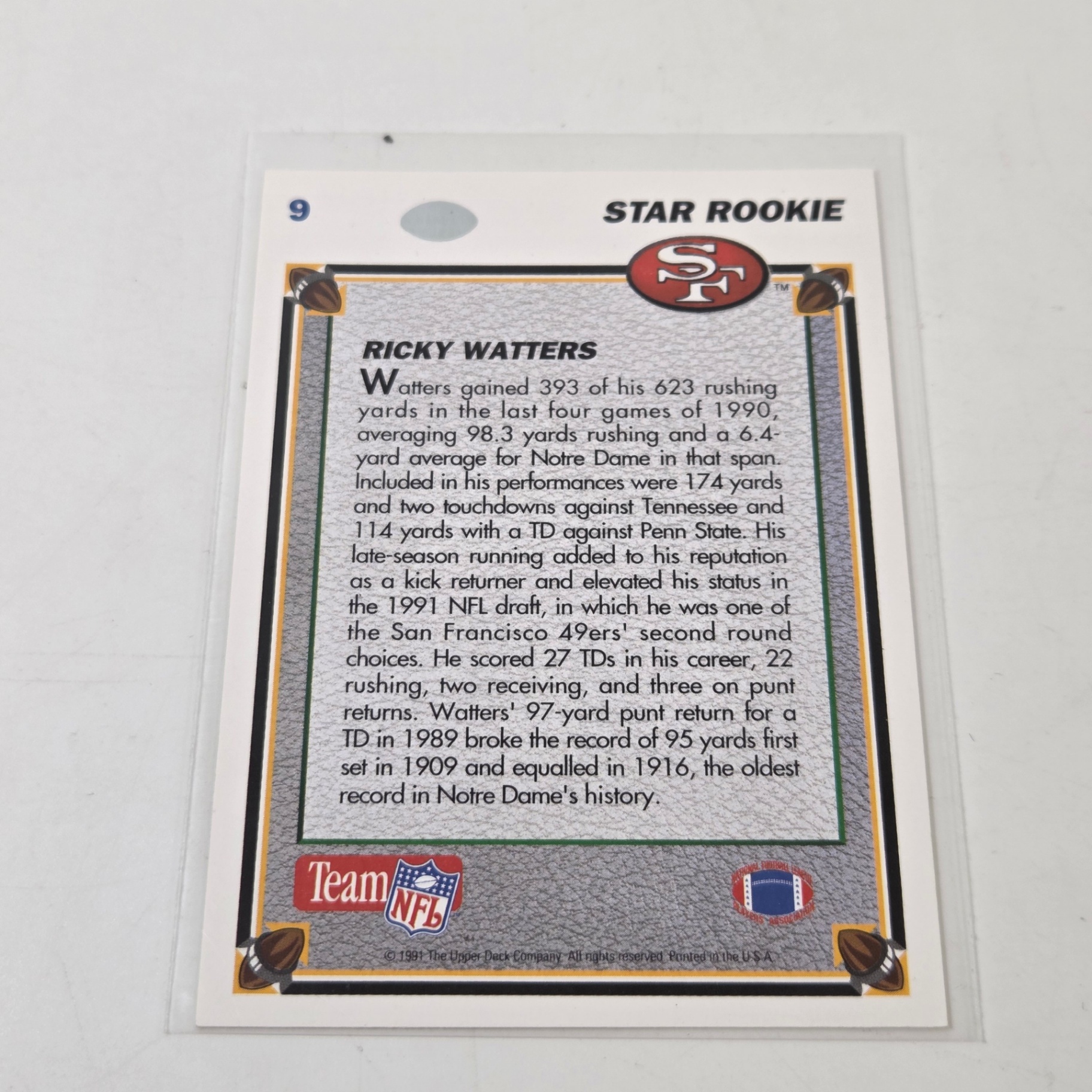 Ricky Watters NFL Card - image 2 of 2