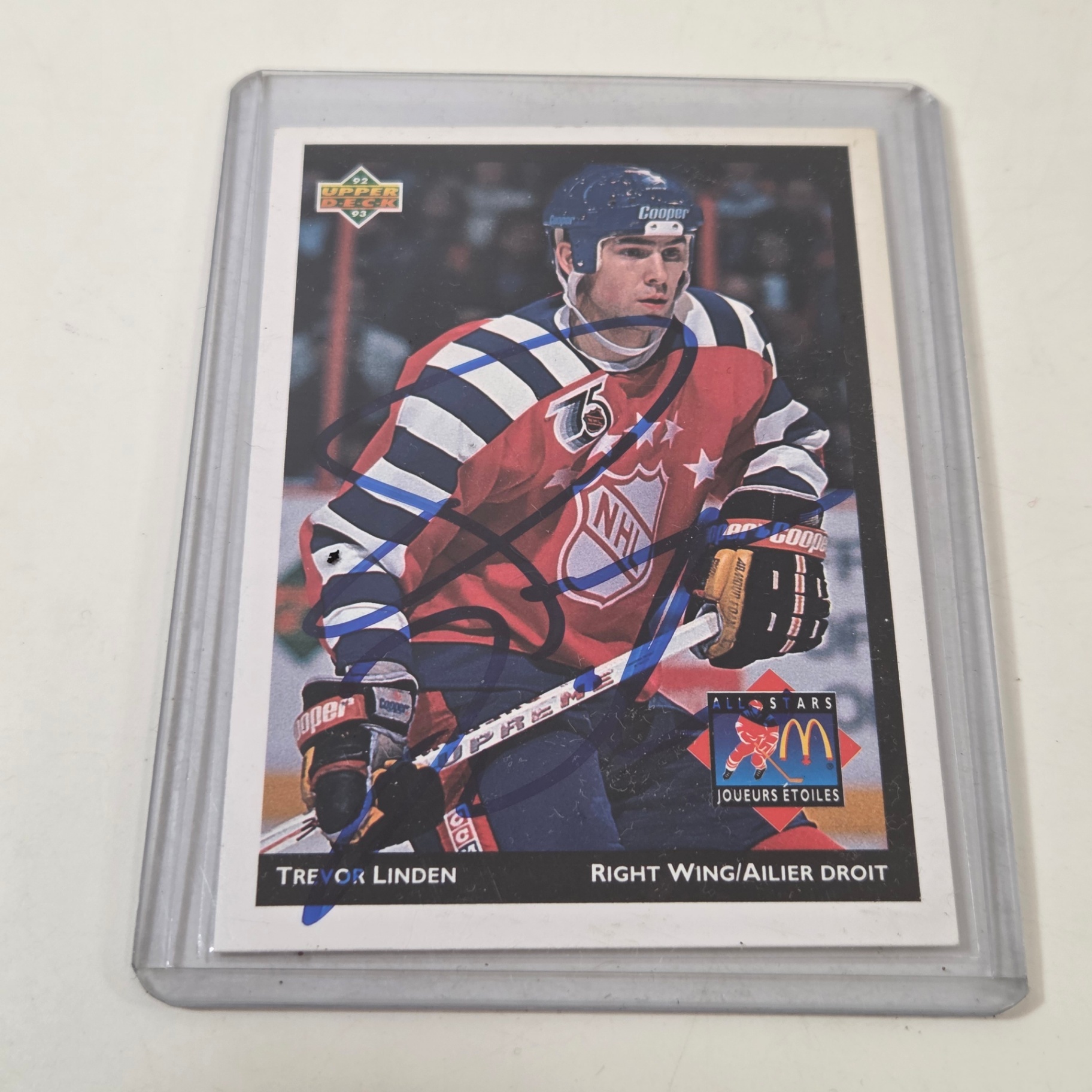 Signed Trevor Linden Hockey Card - image 1 of 2