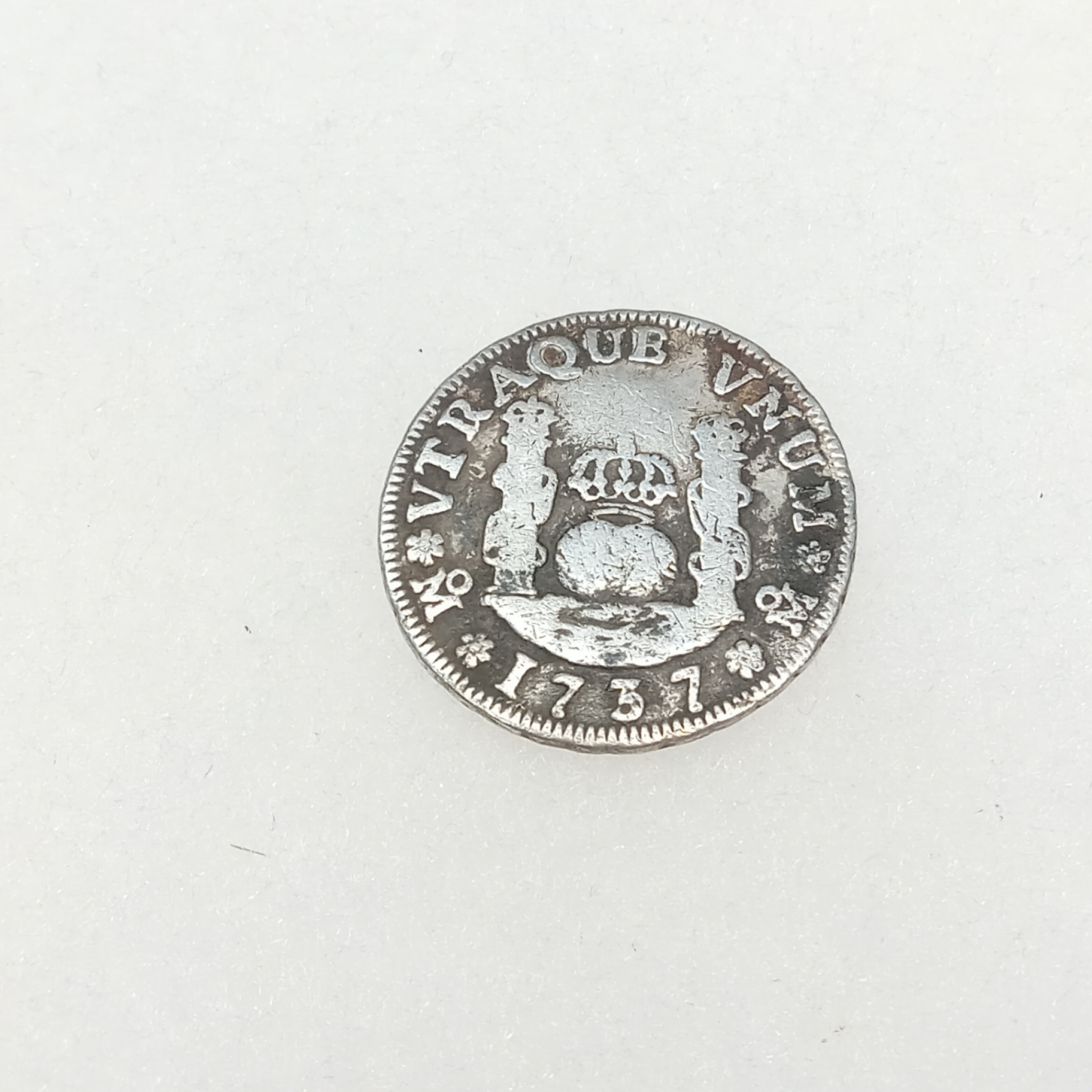 1737 Spanish Silver 1 Real Coin - image 1 of 4