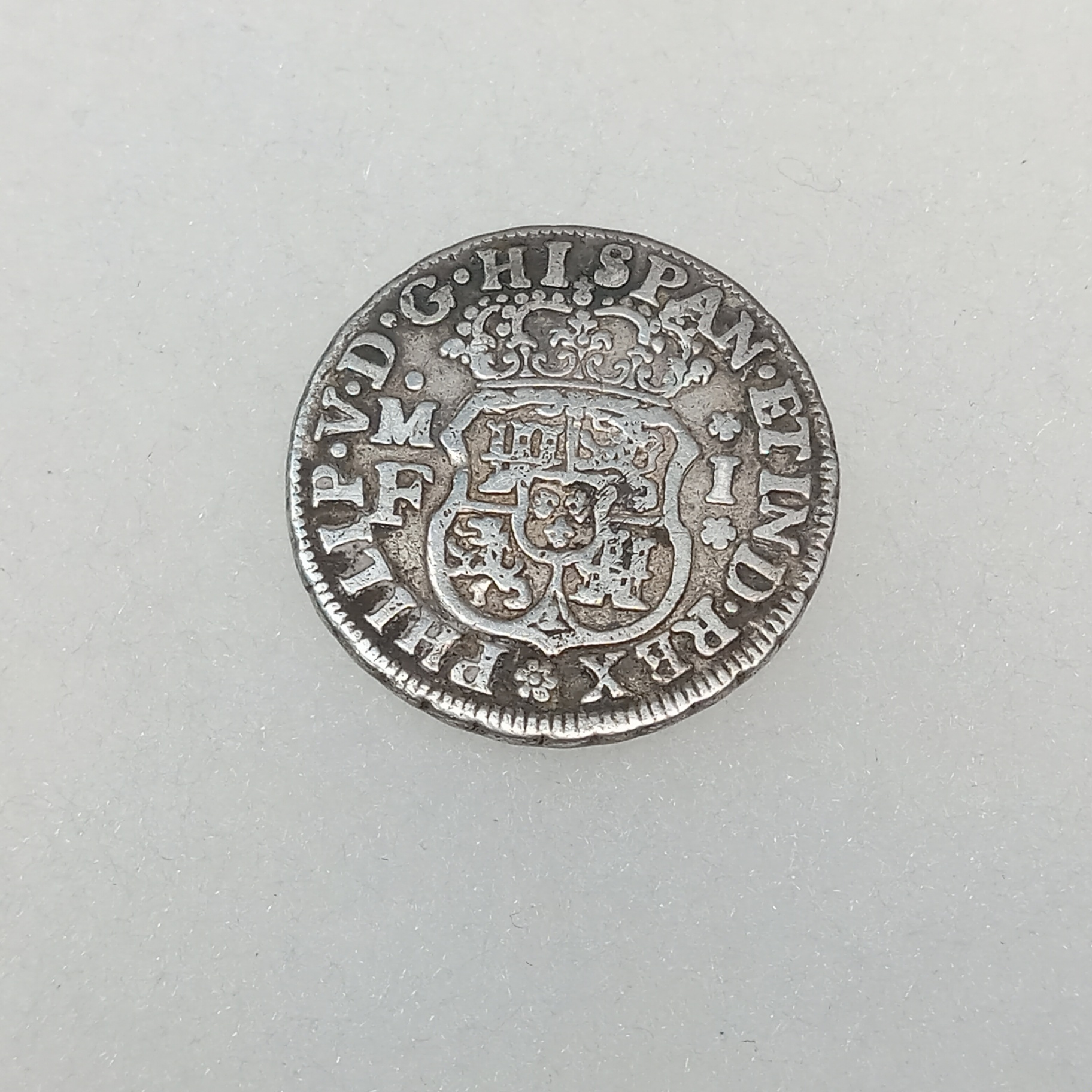 1737 Spanish Silver 1 Real Coin - image 2 of 4