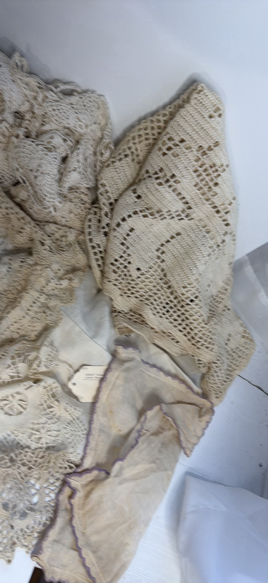 Assorted Fabrics and Textiles some Crotcheted - image 5 of 5