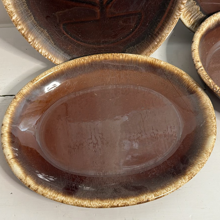 Vintage Brown Drip Glaze Ceramic Serving Pieces Hull and McCoy Included - image 4 of 9