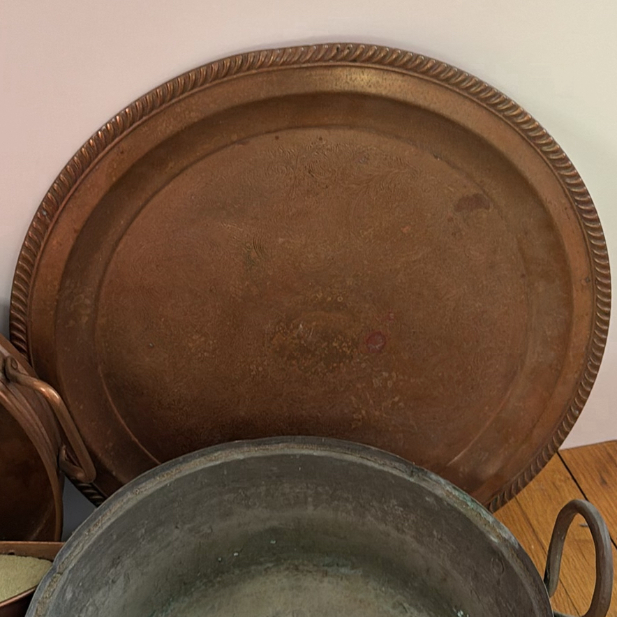 Collection of Vintage Copper/Copper Lined items - Large Lot - image 5 of 6