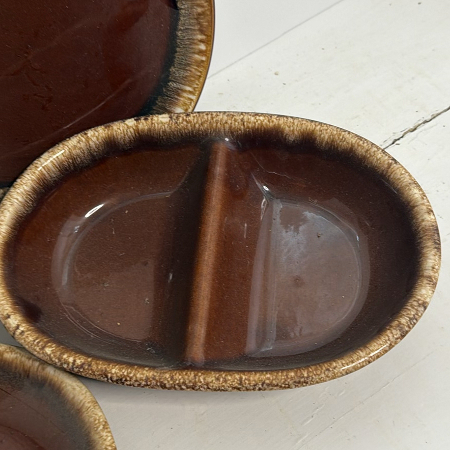 Vintage Brown Drip Glaze Ceramic Serving Pieces Hull and McCoy Included - image 2 of 9