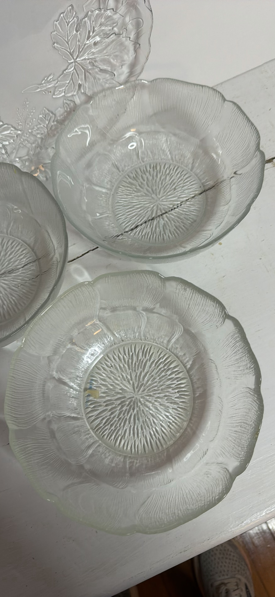 Vintage Clear Glass Plate and Bowls - image 3 of 3