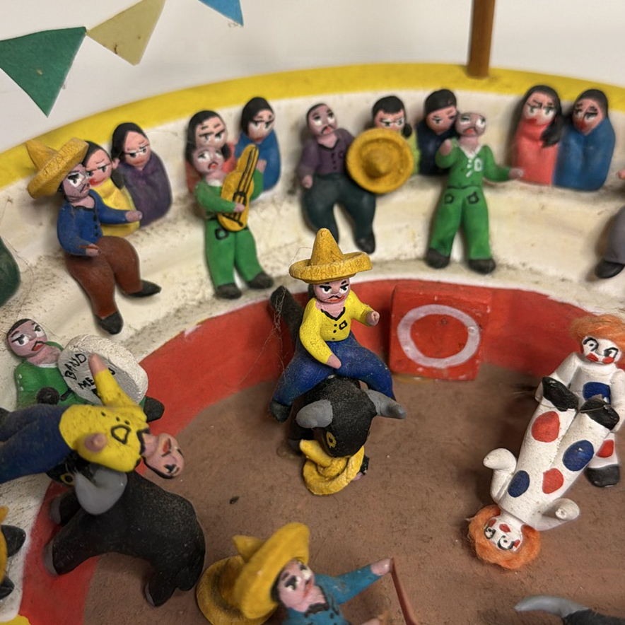 Handmade Plaza de Toros Bullfighting Ring Folk Art - image 2 of 4