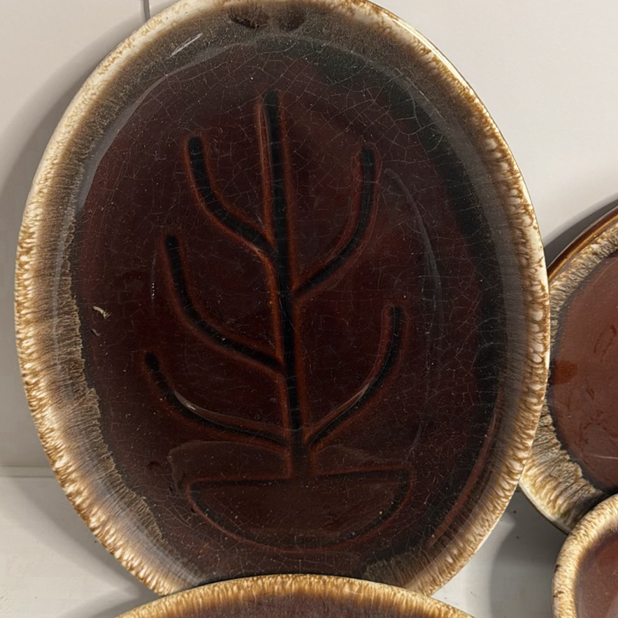 Vintage Brown Drip Glaze Ceramic Serving Pieces Hull and McCoy Included - image 3 of 9