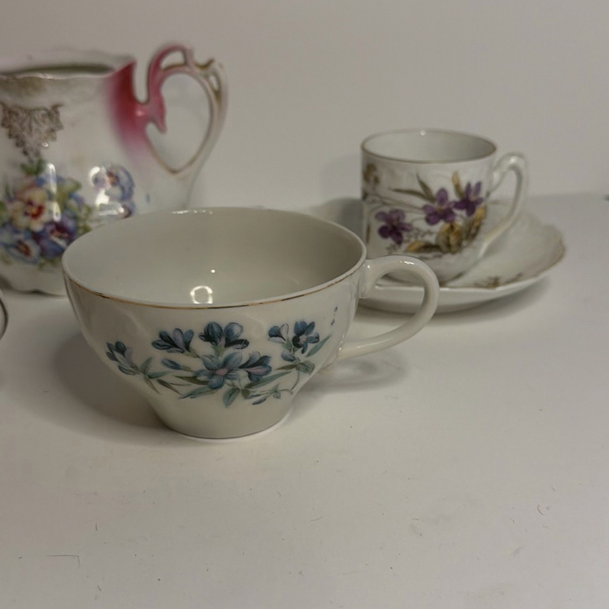 Floral Porcelain Teacup Lot - image 2 of 7