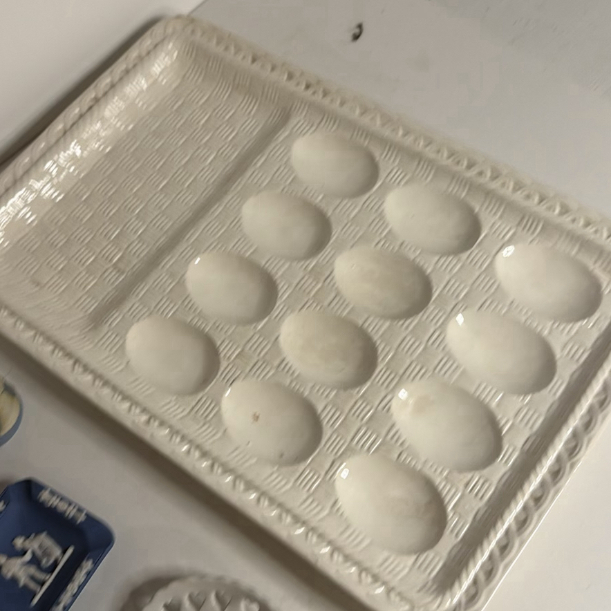 Random Lot of Collectibles including Jasperware, Vintage Egg Tray - image 2 of 5