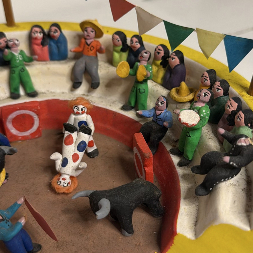 Handmade Plaza de Toros Bullfighting Ring Folk Art - image 3 of 4