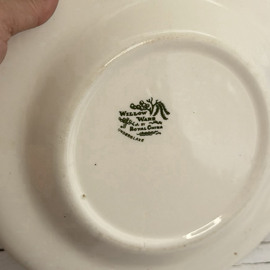 Blue and White Willow Pattern Dish Lot w/ Blue Glass - image 6 of 7