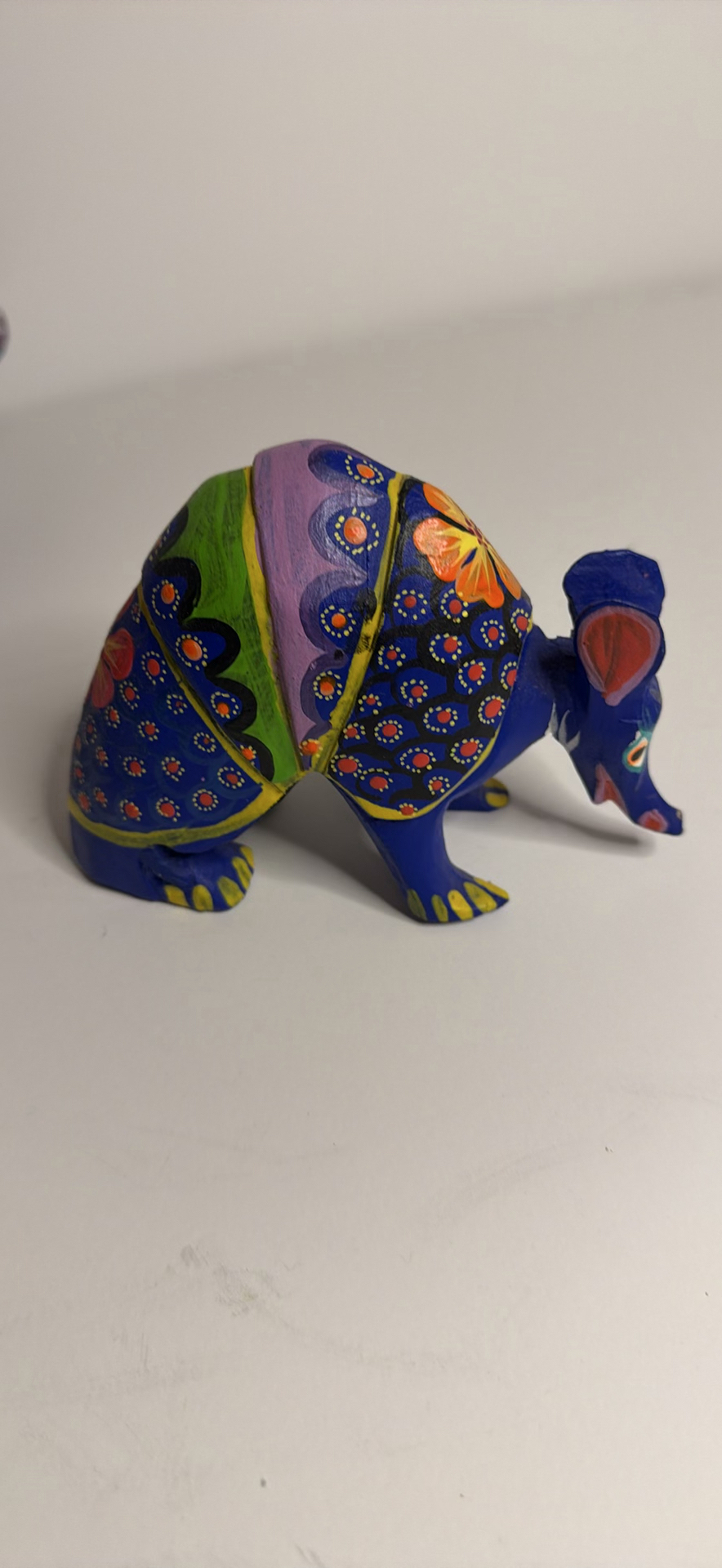 Colorful Armadillo Figurine - Signed Pepe Santiago - Mexican Folk Art - image 1 of 3