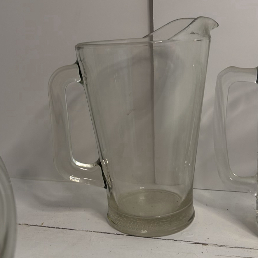Assorted Clear Glass Vintage Pitchers - image 6 of 6