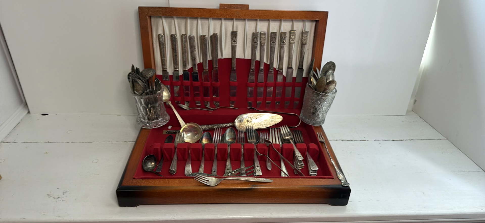 Antique Lot of Plated Silverware - image 1 of 5