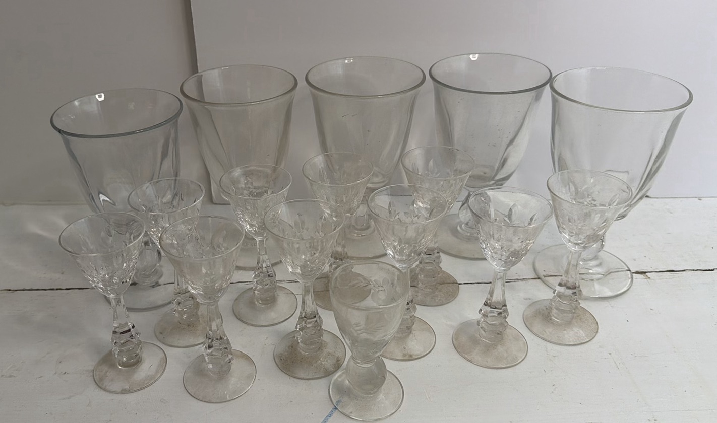 Vintage Clear Glass Stemware - image 1 of 6
