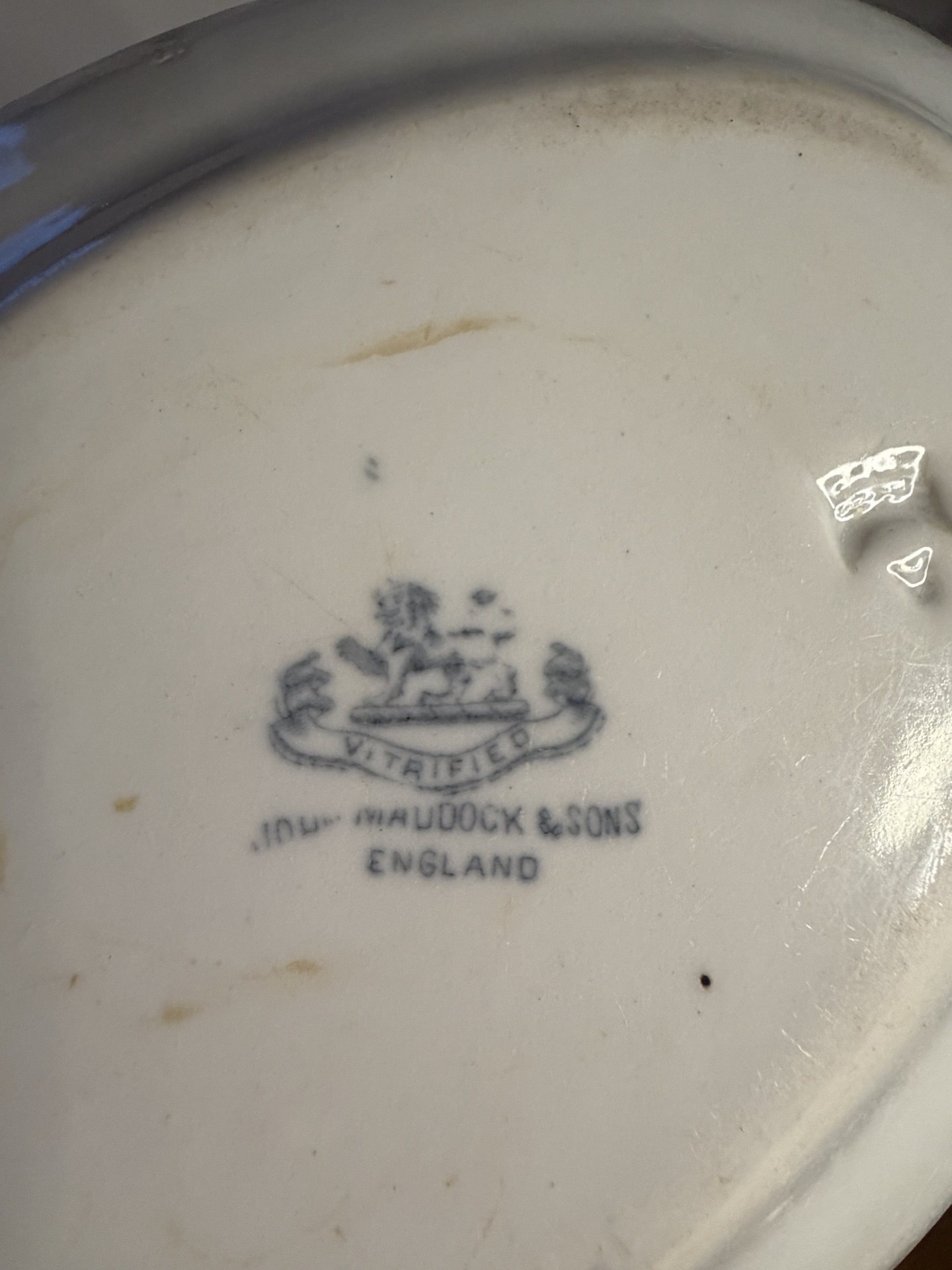 Porcelain Serving Plates including JOHN MADDOCK & SONS ENGLAND - image 10 of 10