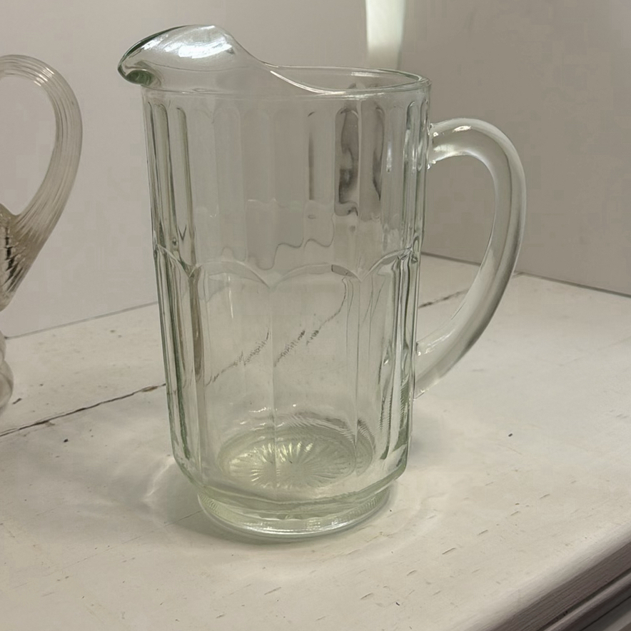 Assorted Clear Glass Vintage Pitchers - image 3 of 6