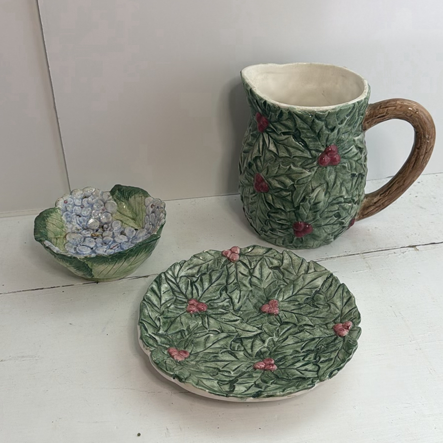 Vintage Embossed Pieces Including Nantucket Christmas Pattern - image 1 of 7