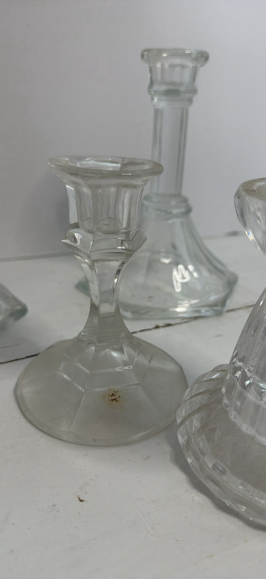 Vintage Glass Candlestick Holder Lot - image 4 of 4