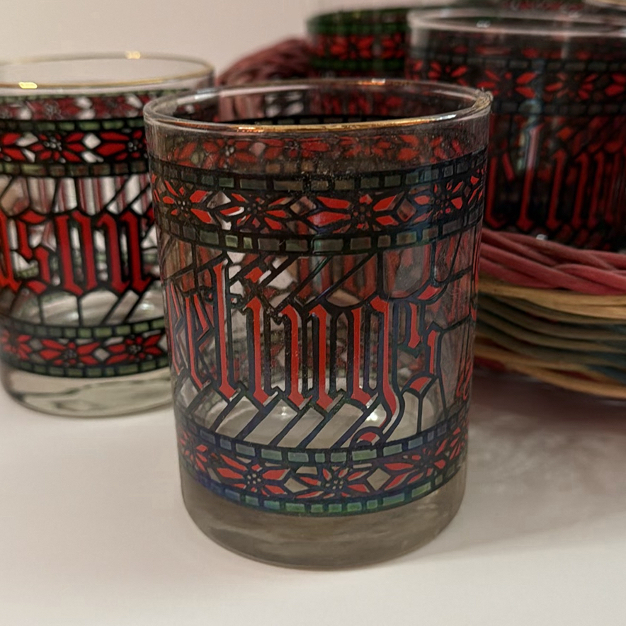 Vintage Holiday Glasses - Houze Glass Company Season's Greetings - image 2 of 3