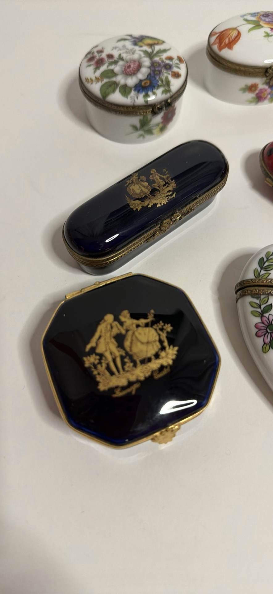 Assorted Limoges/Porcelain Trinket Boxes - image 2 of 5