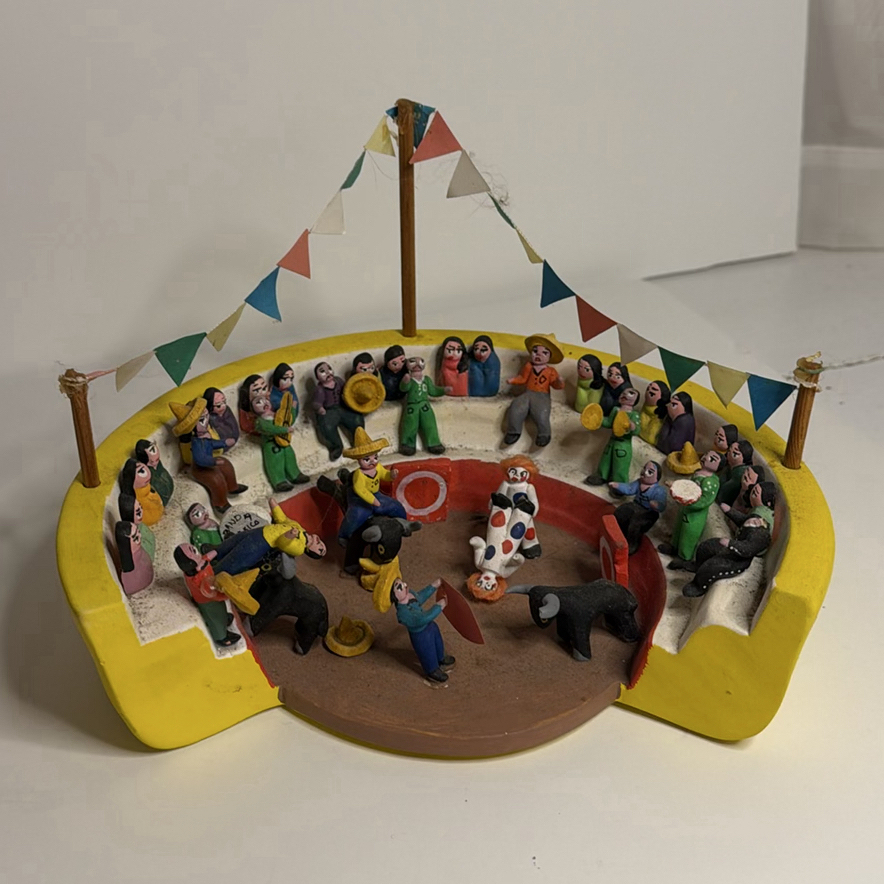 Handmade Plaza de Toros Bullfighting Ring Folk Art - image 1 of 4
