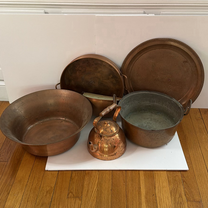 Collection of Vintage Copper/Copper Lined items - Large Lot - image 1 of 6