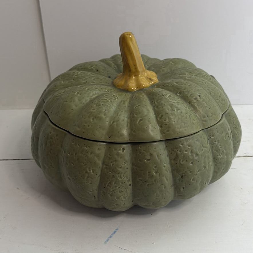 Green Harvest Pumpkin Tureen - Williams Sonoma - image 1 of 3