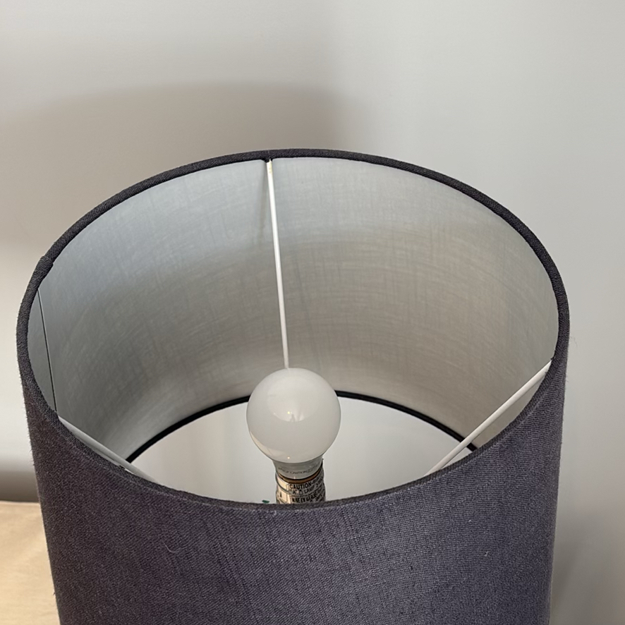 Two Modern Table Lamps with Navy Shade - image 6 of 9