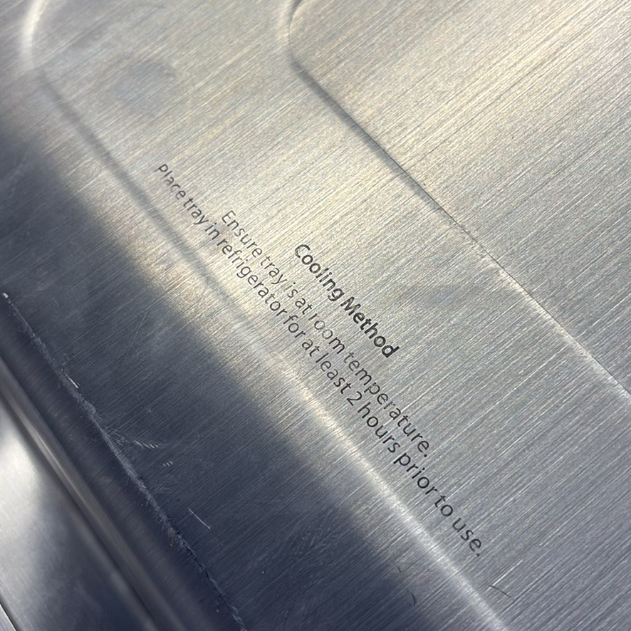 Ceramic Serving Tray and Stainless Steel Warming/Cooling Tray - image 9 of 11