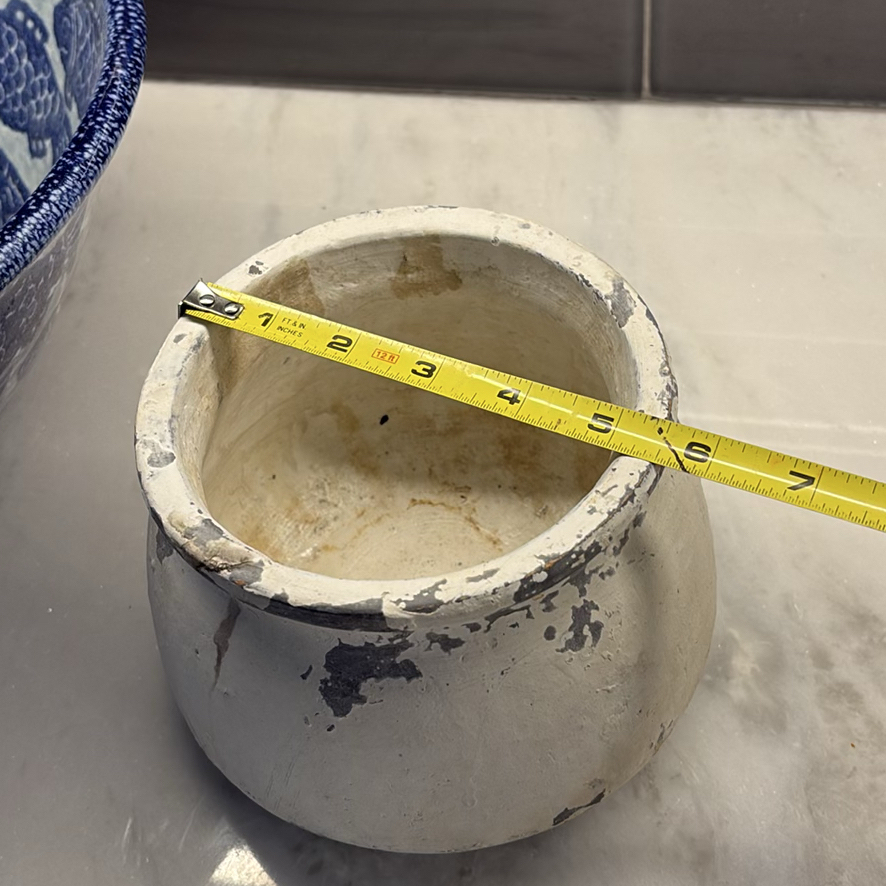 Blue Fish Pattern Ceramic Bowl and White Ceramic Pot - image 4 of 9