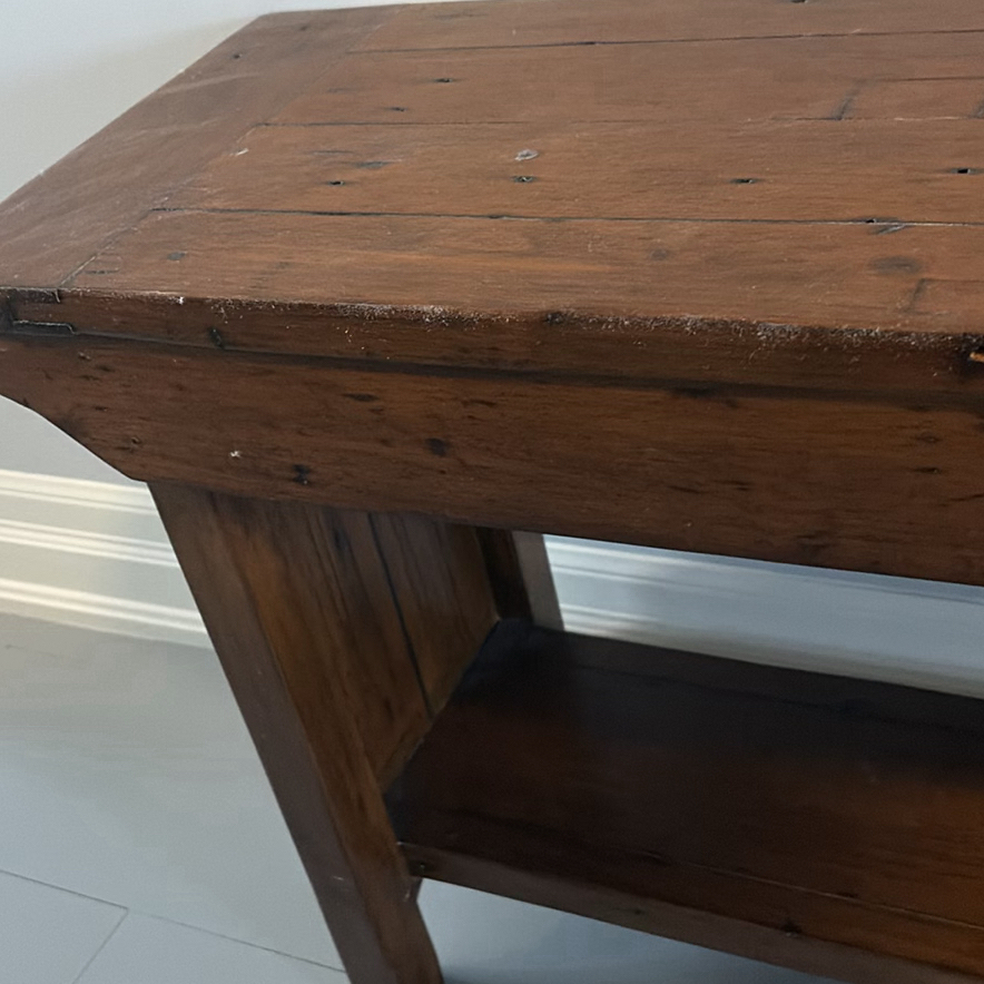 Wooden Bench with Shelf - image 10 of 11