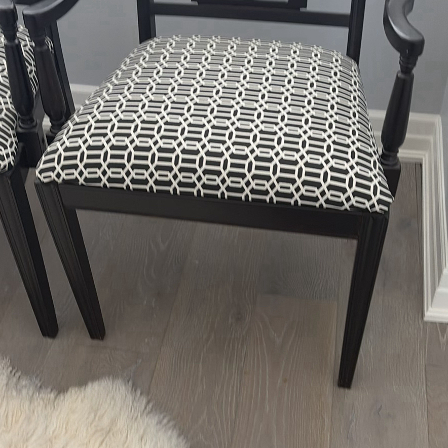 Pair of Black Armchairs - image 2 of 16