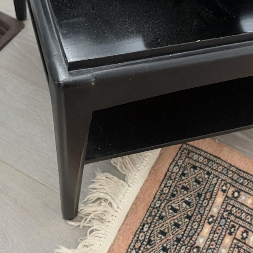 Black Coffee Table with Lower Shelf - image 7 of 8