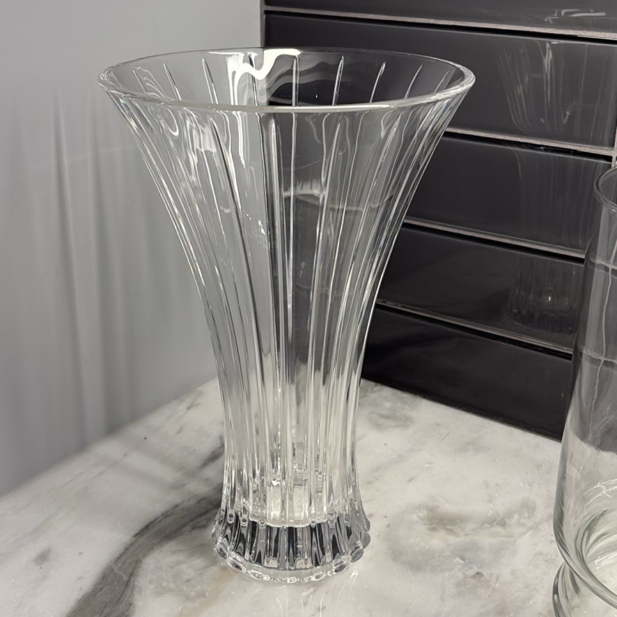 Assorted Clear Glass Vases & More - image 8 of 12