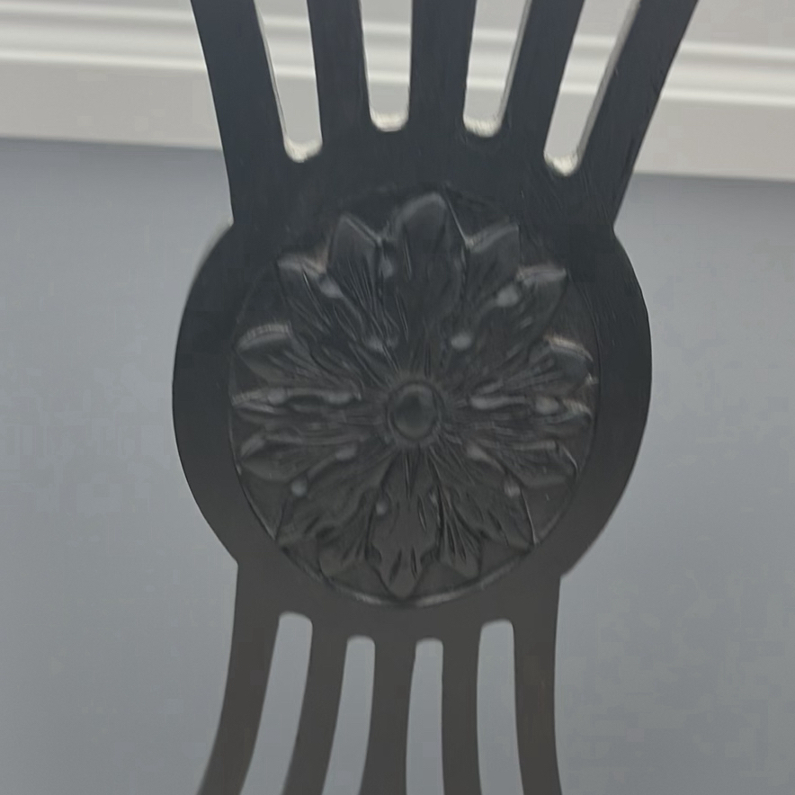 2 Black Wooden Accent Chairs - image 8 of 15