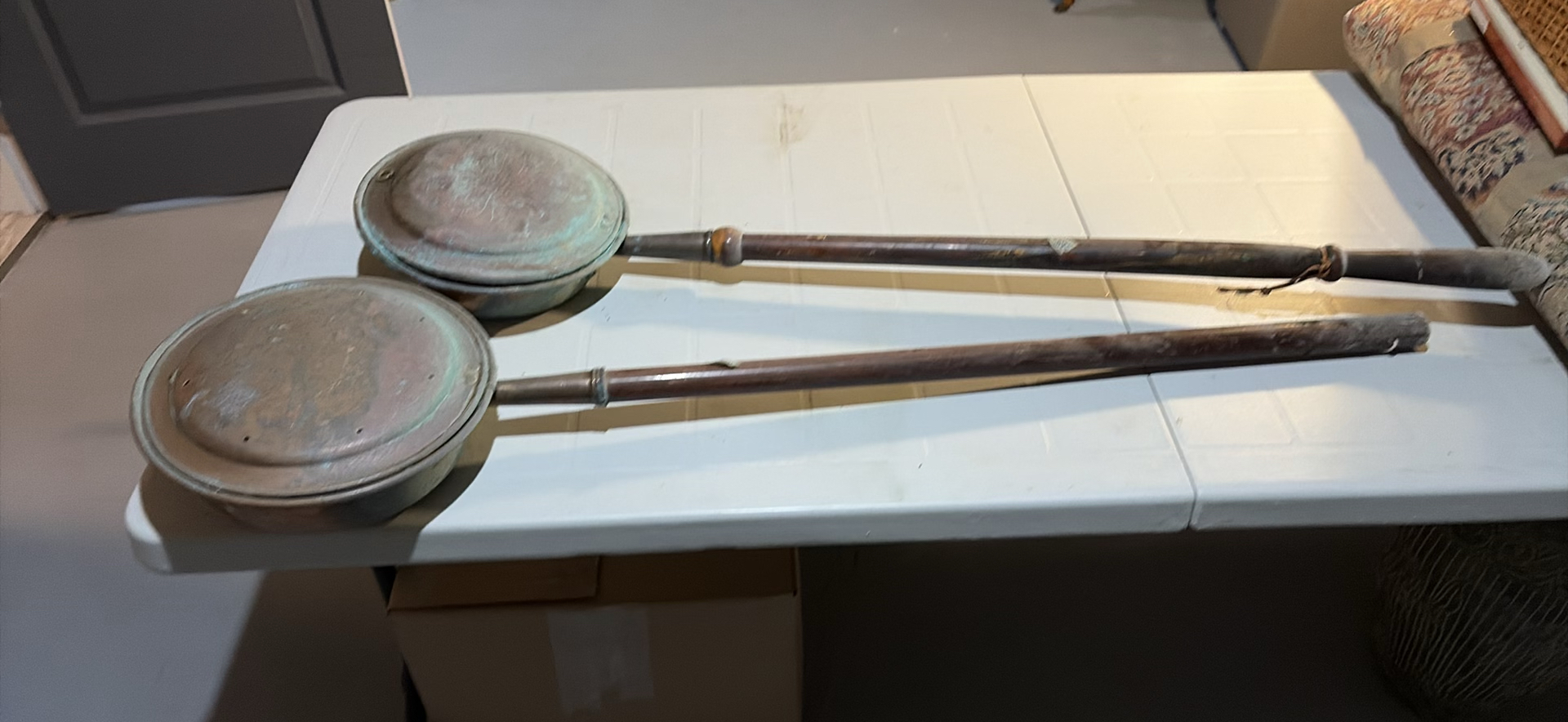 Antique Copper Bed Warmers - image 1 of 22