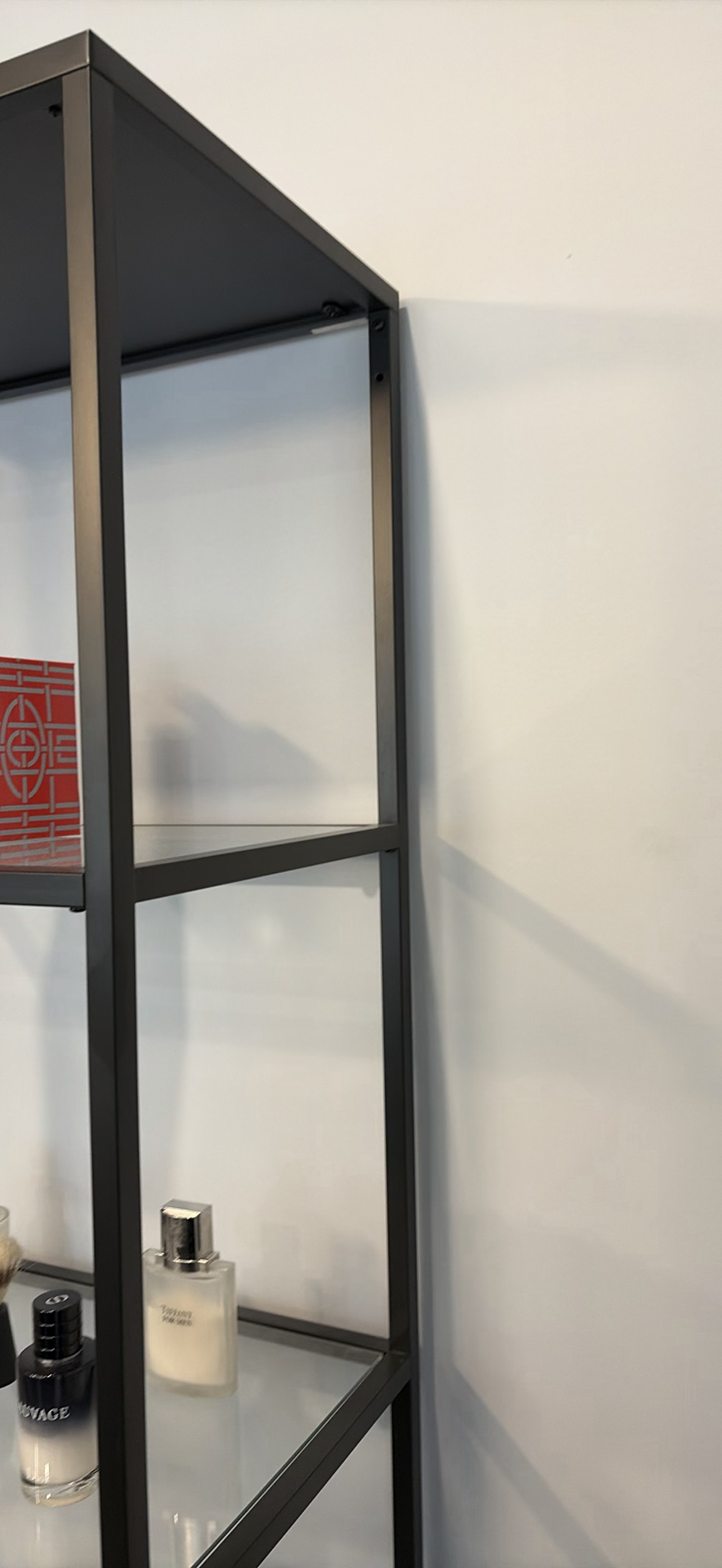 Black Metal and Glass Shelving Unit - image 7 of 9