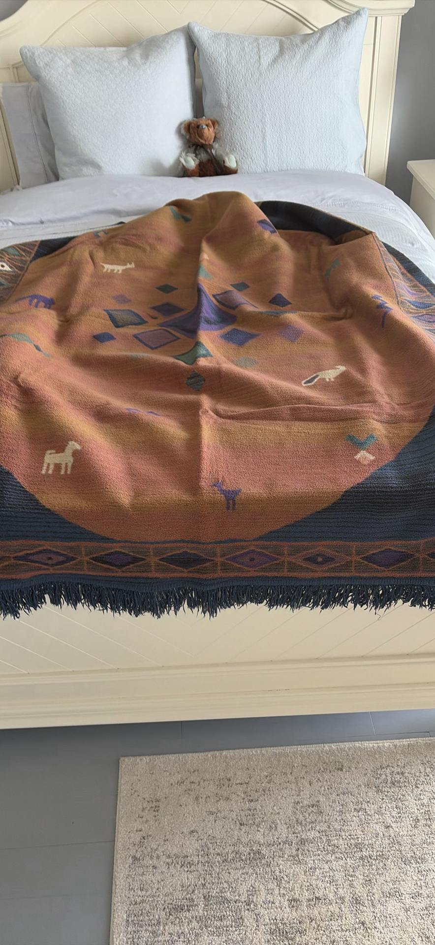 IBENA Fringed Wool and Acrylic Blankets - image 8 of 11