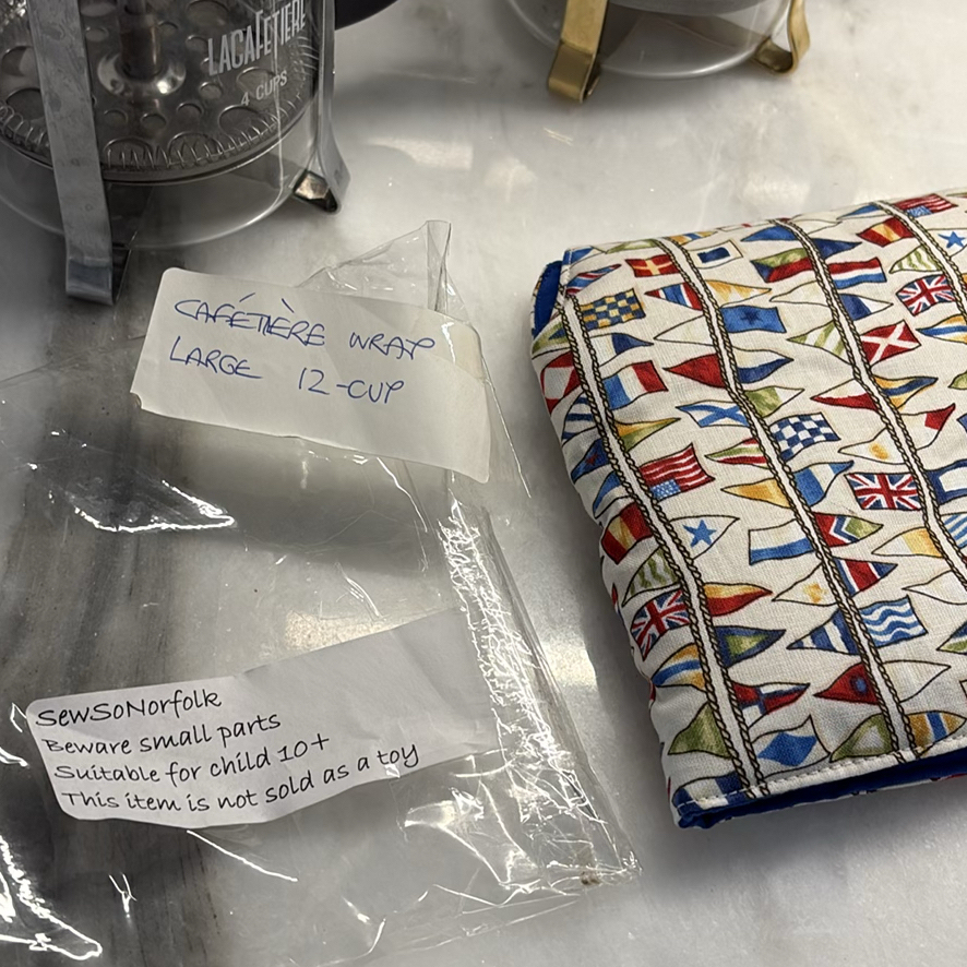 Ceramic Teapot, French Press Coffee Makers, and Fabric Pot Holder - image 7 of 15