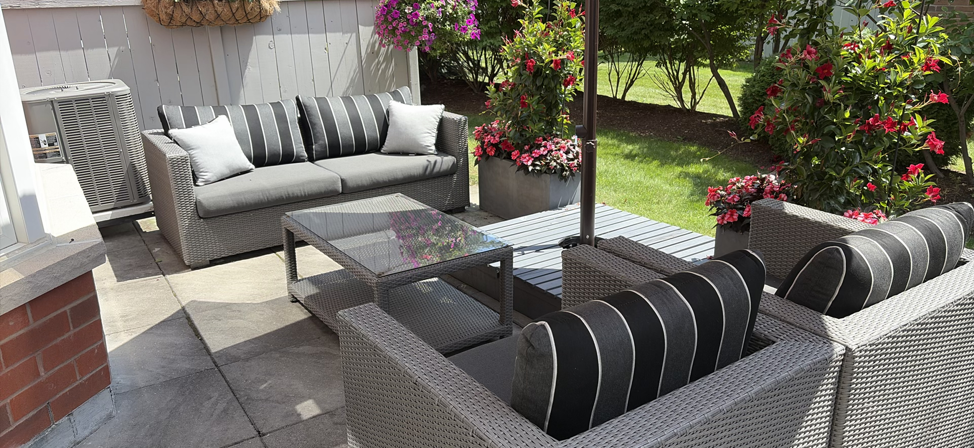 SUNBRELLA Outdoor Resin Wicker Patio Seating Set with Coffee Table - image 1 of 14