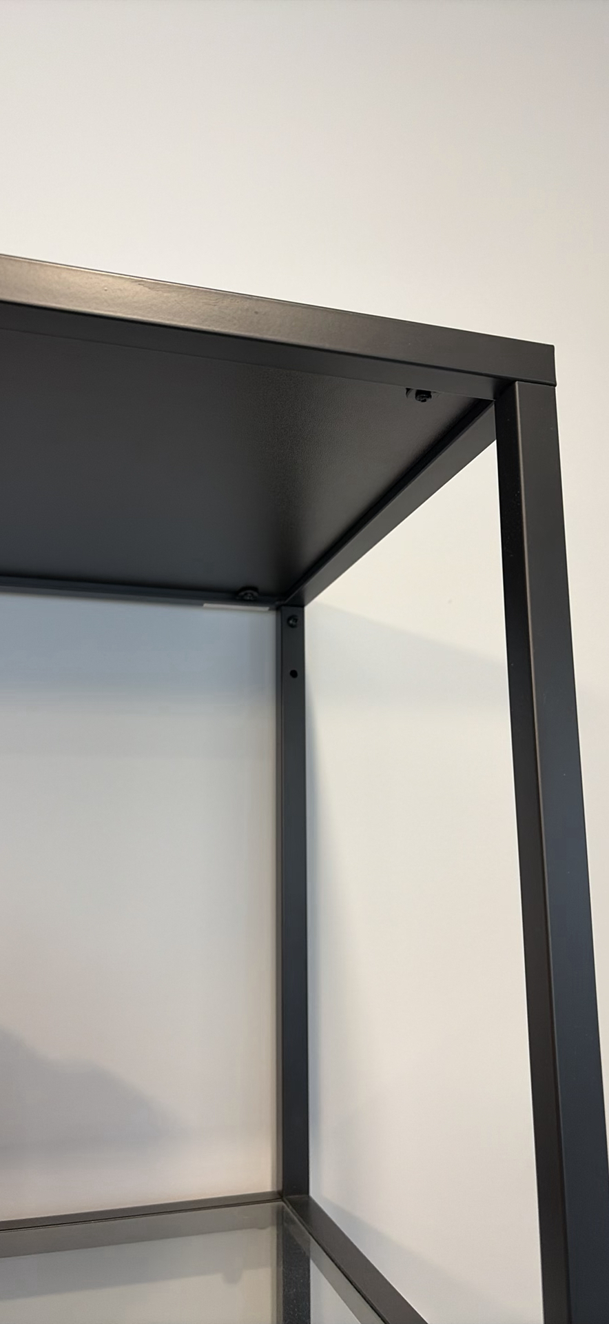 Black Metal and Glass Shelving Unit - image 3 of 9