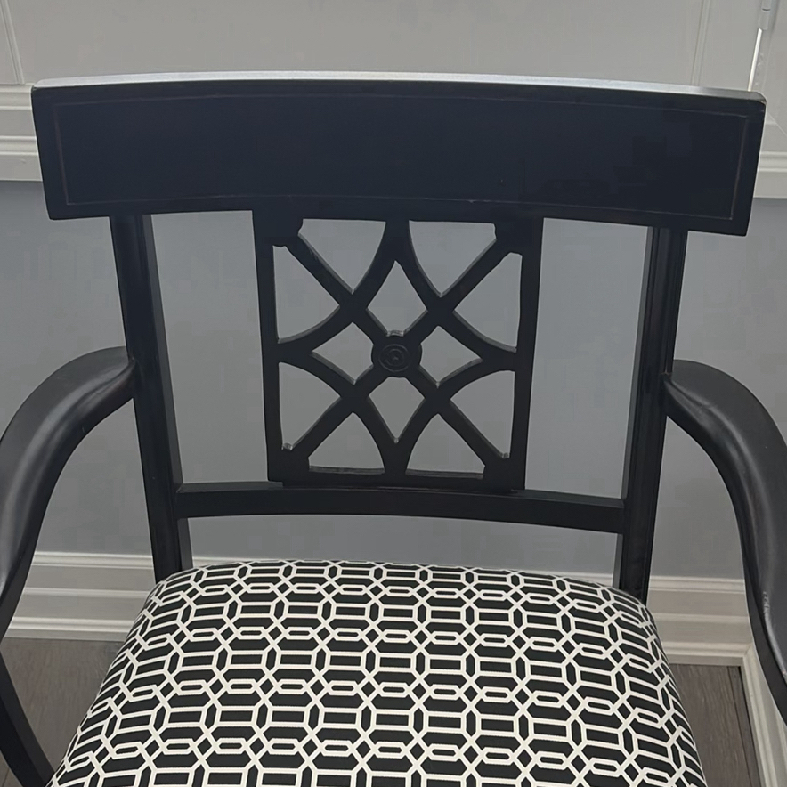 Pair of Black Armchairs - image 4 of 16