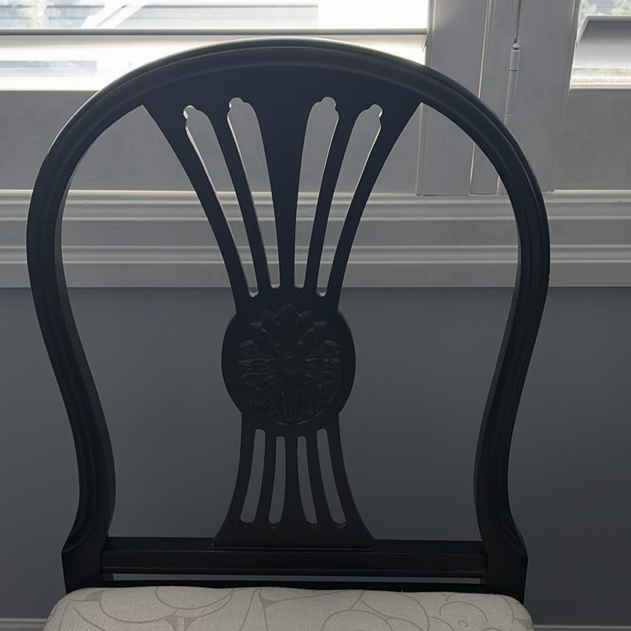 2 Black Wooden Accent Chairs - image 7 of 15