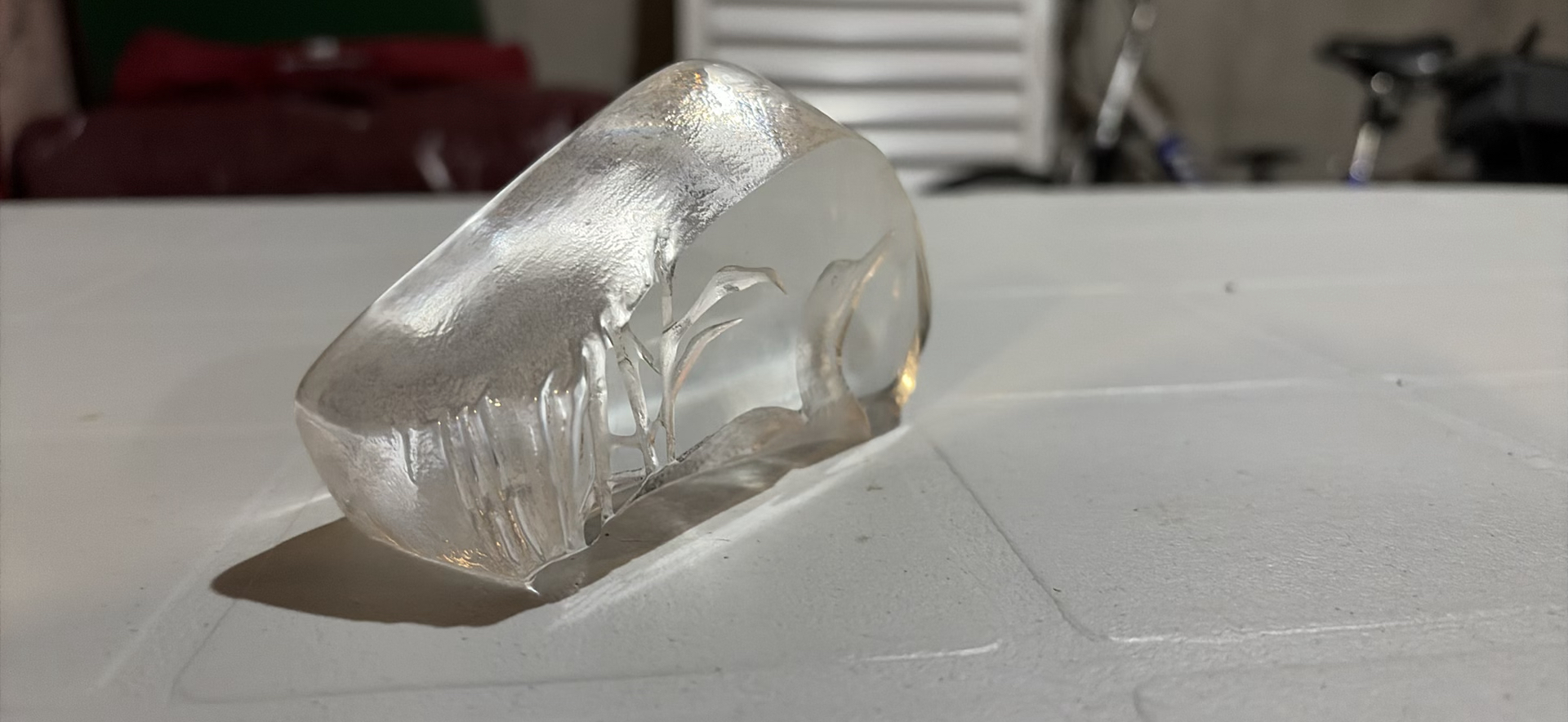 Hand-Carved Loon by RON SADLER & MATS JONASSON Crystal Sculpture - image 13 of 14