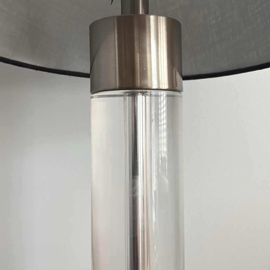 Two Modern Table Lamps with Navy Shade - image 5 of 9
