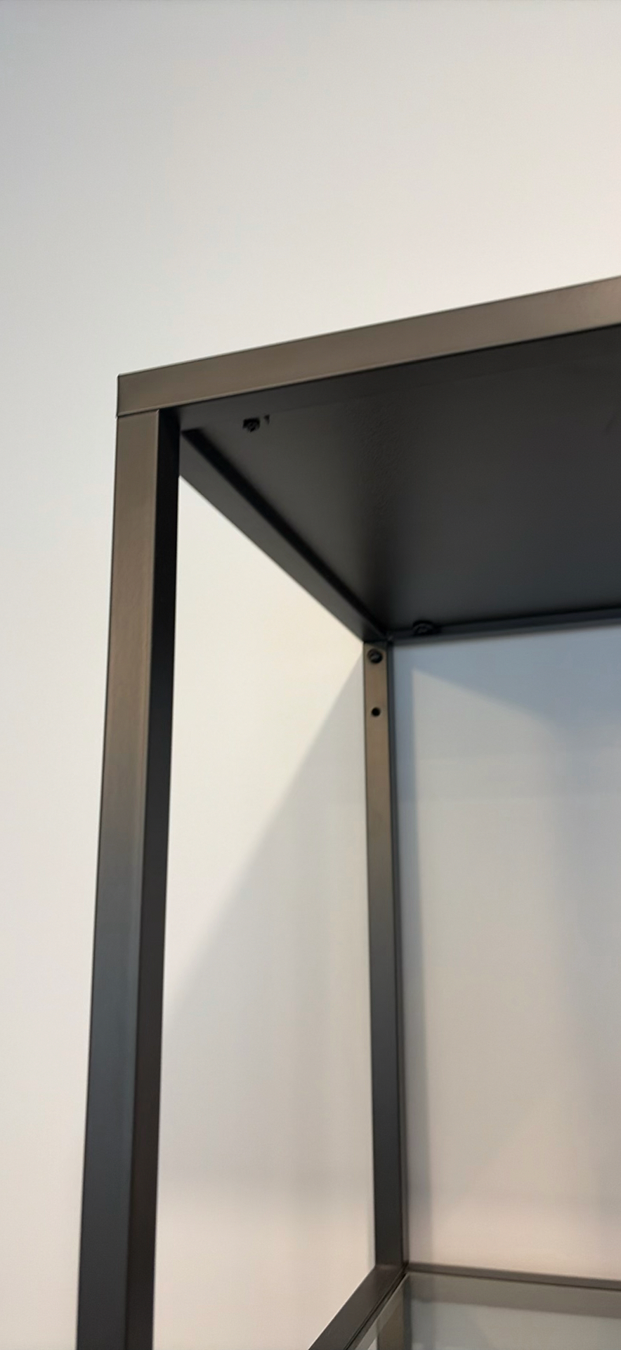 Black Metal and Glass Shelving Unit - image 2 of 9